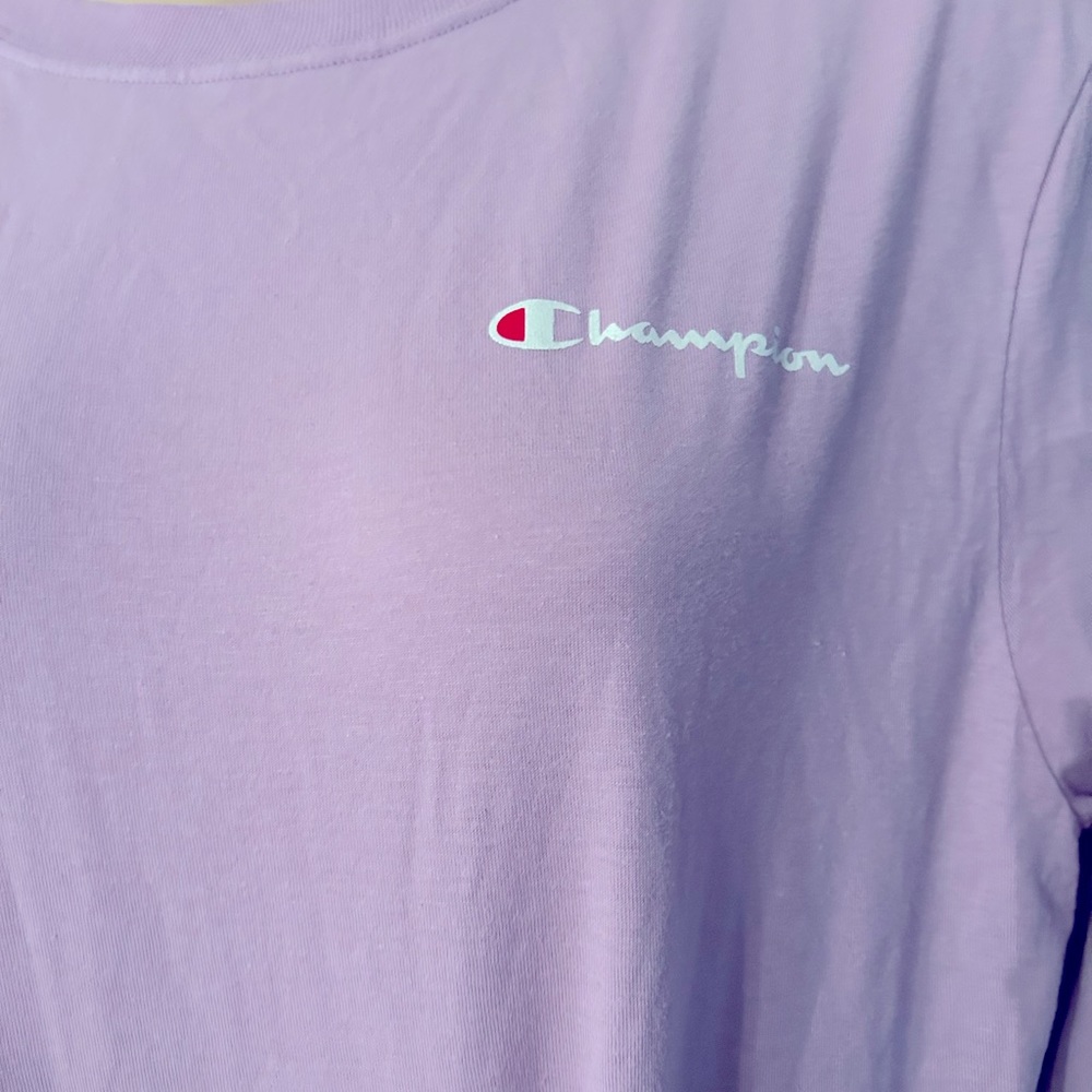 Womens girls purple Champion long‎ sleeve tee new with tags size Large